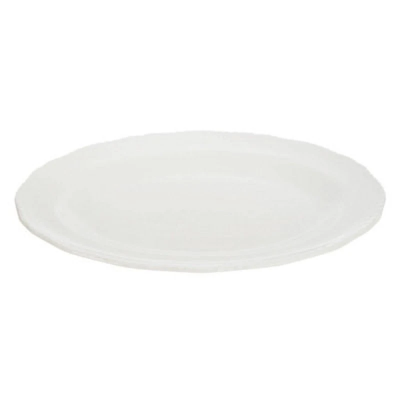 Image of Premier Housewares Quinn Embossed White Platter, Sleek Design White