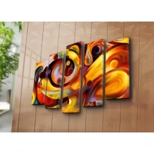 Image of 5PATK-235 Multicolor Decorative Canvas Painting (5 Pieces)