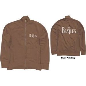 Image of The Beatles - Drop T Logo Unisex Large Track Top - Brown