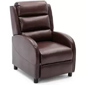 Image of More4homes - norton bonded leather pushback recliner armchair sofa gaming chair reclining (Brown) - Brown