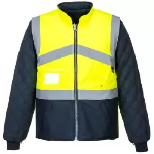 Image of Portwest - S769YNRL - sz L Hi-Vis 2-Tone Jacket - Reversible - Yellow/Navy - Yellow/Navy