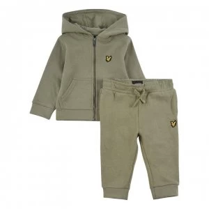 Image of Lyle and Scott Full Zip Jogger Set - Oil Green
