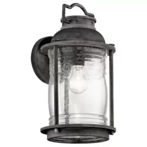 Image of Outdoor IP44 Wall Light Weathered Zinc LED E27 60W d01609