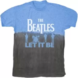 Image of The Beatles - Let It Be Split Unisex XX-Large T-Shirt - Blue