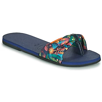 Image of Havaianas YOU SAINT TROPEZ womens Flip flops / Sandals (Shoes) in Blue / 3,4 / 5,39 / 40,7.5,1 / 2 kid,5,8,3 / 4,6 / 7