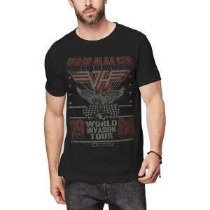 Image of Van Halen - Invasion Tour '80 Mens Medium T-Shirt - Black