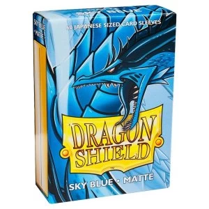 Image of Dragon Shield Matte Sky Blue Japanese Size Card Sleeves - 60 Sleeves