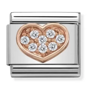 Image of Nomination CLASSIC Rose Gold Symbols Heart Charm 430302/13