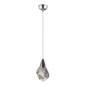 Image of Aquaria Integrated LED Pendant Ceiling Light Chrome, Transparent 3000K 450Lm