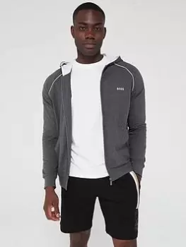 Image of BOSS Bodywear Mix & Match Hooded Lounge Top - Dark Grey, Size S, Men