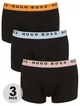 Image of Hugo Boss 3 Pack Trunk Boxer Shorts Black Size L Men