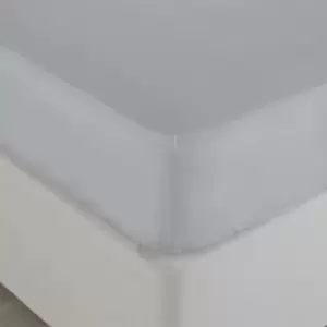 Image of Paoletti Bamboo Cotton Blend King Fitted Bed Sheet Light Dove Grey