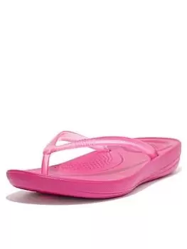 Image of FitFlop Iqushion Transparent Flip-flops, Rose, Size 4, Women