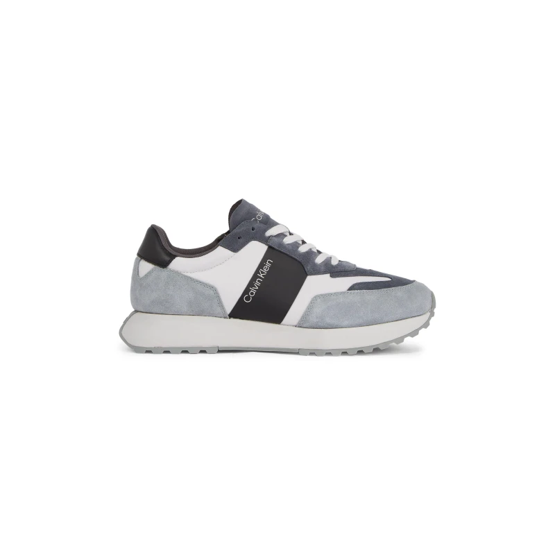 Image of Calvin Klein Suede Trainers Wht/Granite/Mag male 7 (41)