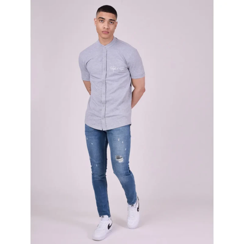 Image of Project X Paris Mao collar shirt Project X Paris Gris Male XS