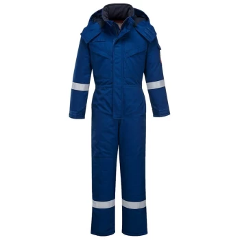 Image of Portwest - FR53RBRM - sz M FR Anti-Static Winter Coverall - Royal Blue
