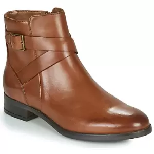 Image of Clarks HAMBLE BUCKLE womens Mid Boots in Brown,4,5,5.5,6.5,7,8,3,4.5,7.5,6