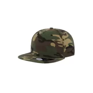 Image of Atlantis Flat Visor 5 Panel Cap (One Size) (Camo Green)