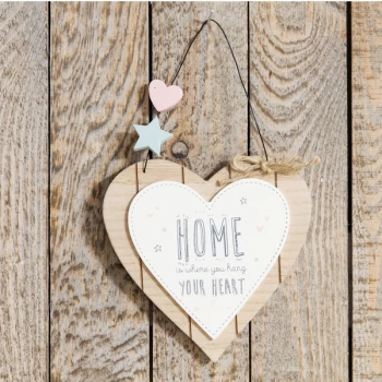 Image of Love Life Heart Plaque - Home is Where