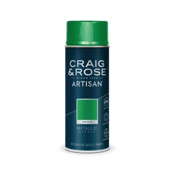 Image of Craig & Rose Artisan Metallic Effect Spray Paint - Green - 400ml