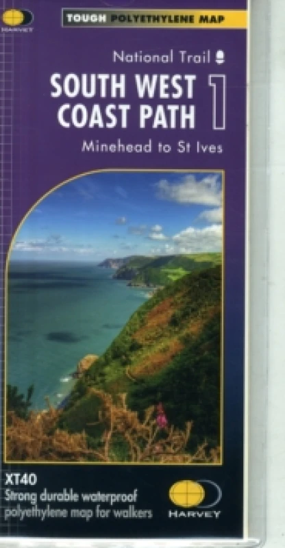 Image of South West Coast Path 1 : Minehead to St Ives Sheet map, folded