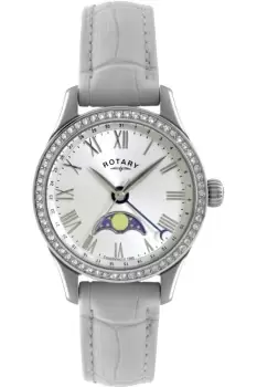 Image of Ladies Rotary Beaumont Collection Moonphase Watch LS02849/01