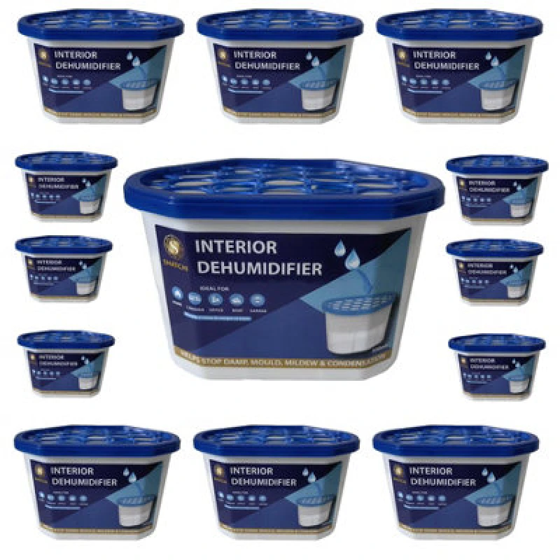 Image of Shatchi 500Ml Moisture Absorber Dehumidifier For Damp, Mould & Odour Control - Ideal For Home & Wardrobe,pack Of 40