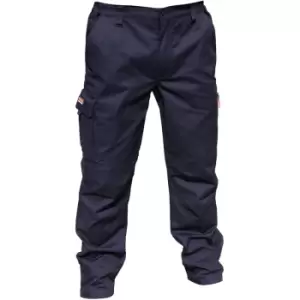 Image of Result Mens Stretch Work Trousers / Pants (34inch Long Length) (36") (Navy Blue) - Navy Blue