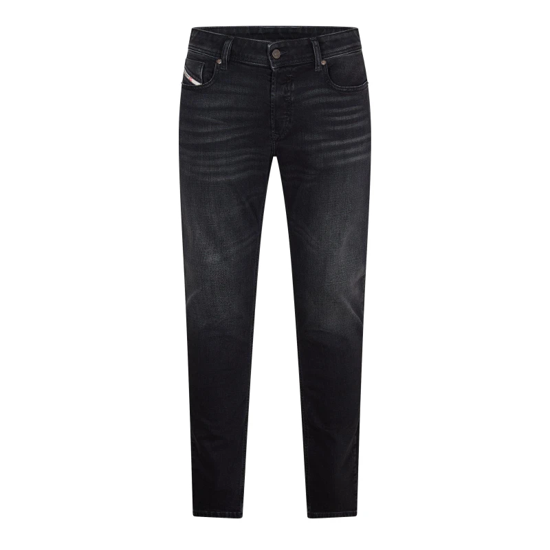 Image of Diesel Mens Straight Leg Jeans Blk Gry Denim male 31W R