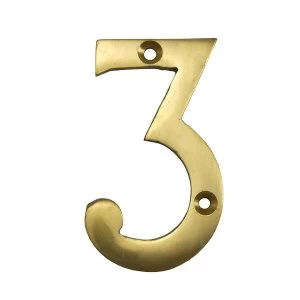 Image of Select Hardware Brass House Number 3