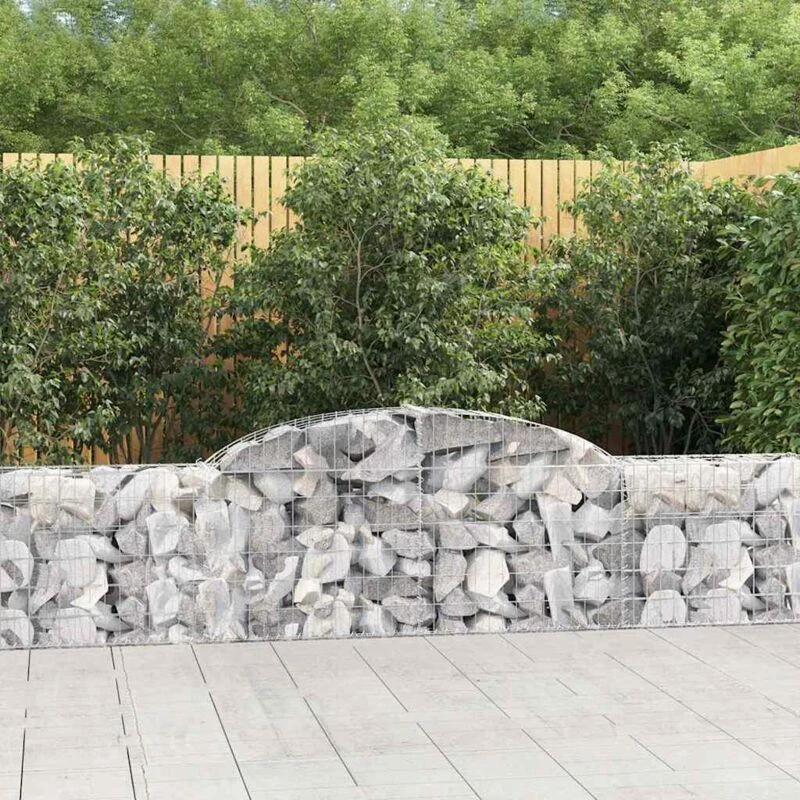 Image of VIDAXL Vidaxl - Arched Gabion Baskets 20 pcs 300x30x60/80cm Galvanised Iron 3146499