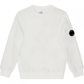 Image of CP COMPANY Junior Boys Lens Crew Neck Sweatshirt - White 103