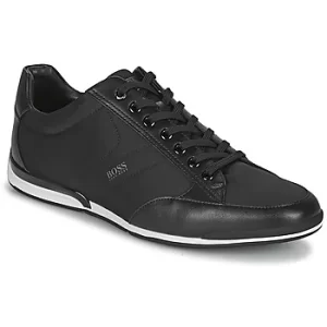 Image of Hugo Boss Saturn Low Profile Nylon Trainers Black Size 6 Men