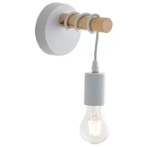 Image of Netlighting Arizona Wall Light, Pine, White, E27