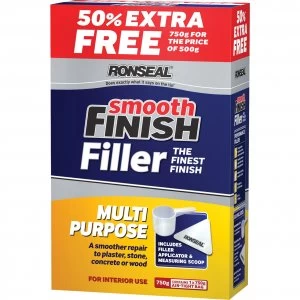 Image of Ronseal Smooth Finish Multi Purpose Interior Wall Powder Filler 750g