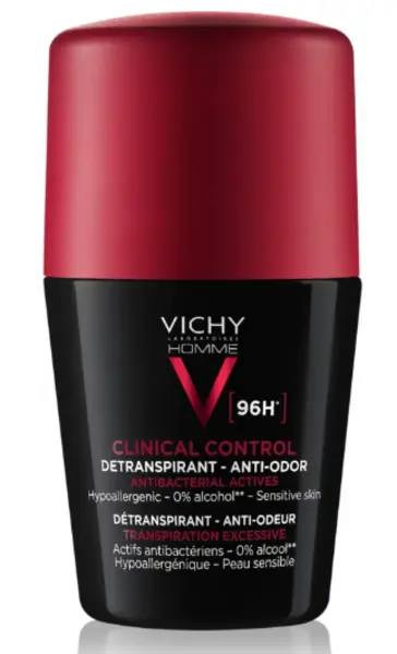 Image of Vichy Homme Clinical Control Roll On Deodorant For Him 50ml