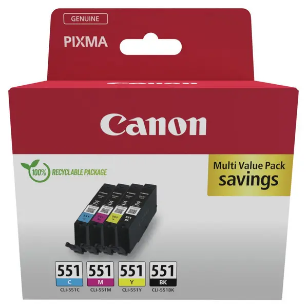 Image of Canon CLI-551 Ink Cartridges - Black & Colour