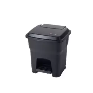 Image of Slingsby Pedal Bin With Silent Closing Lid, Black 35L