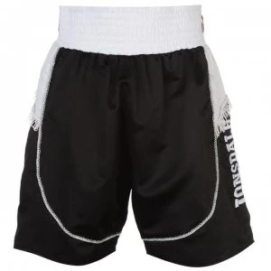Image of Lonsdale Pro Fight Boxing Short Mens - Black/White