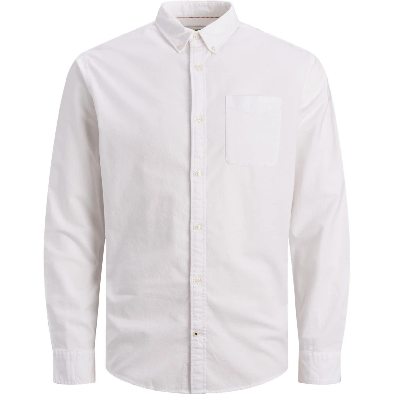 Image of Jack & Jones White / White Slim Fit Casual Shirt White Male S 200932UK