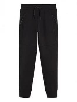 Image of Mango Boys Zip Pocket Joggers - Black, Size 9 Years