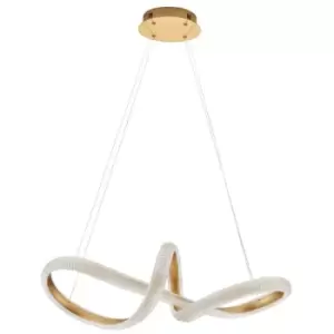 Image of Merano Haven II Integrated LED Pendant Ceiling Light Brass Gold Aluminium LED 42W 3400Lm 3000K