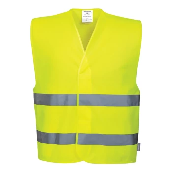 Image of Portwest Two Band Class 2 Hi Vis Waistcoat Yellow S / M