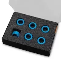 Image of EK Water Blocks EK-Quantum Torque Compression Ring 6-Pack HDC 14 - Blue
