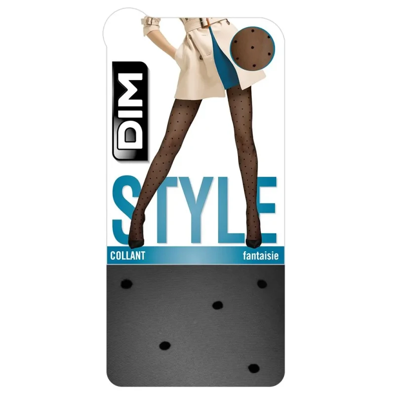 Image of Dim Madame So Chic 15 Denier Dotted Tights Black Women XS/S