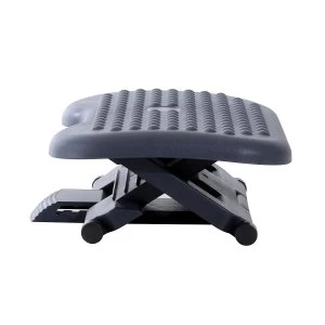 Image of HOMCOM Adjustable Height & Angle Footrest-Grey/Black