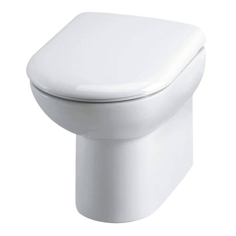 Image of Balterley D-Shape Back To Wall Toilet Pan - 400mm x 375mm x 535mm White