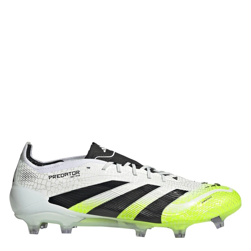 Image of adidas Predator Elite Firm Ground Football Boots White/Blk/Lemon male 9 (43.3)