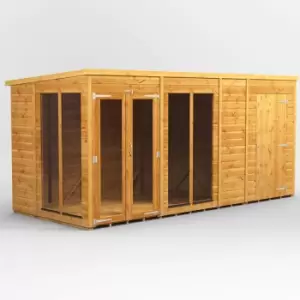 Image of 14X6 Power Pent Summerhouse Combi Including 4ft Side Store