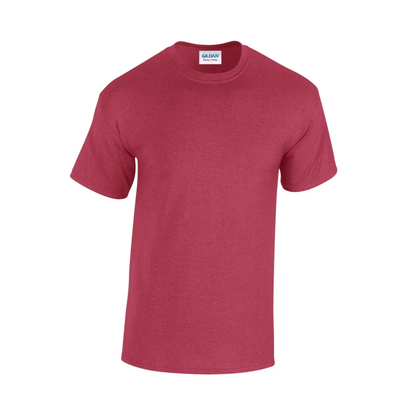 Image of Gildan Mens Plain Cotton Heavy T-Shirt in Red Size: Medium Red Male M